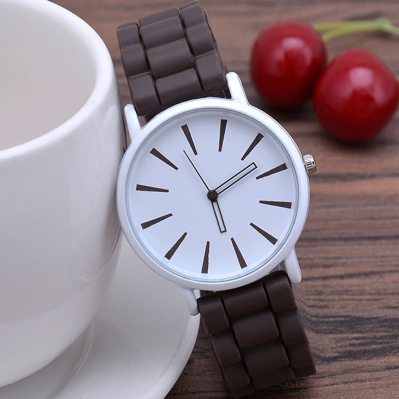 Klassiek Ultradun Siliconenhorloge voor Vrouwelijke Studenten