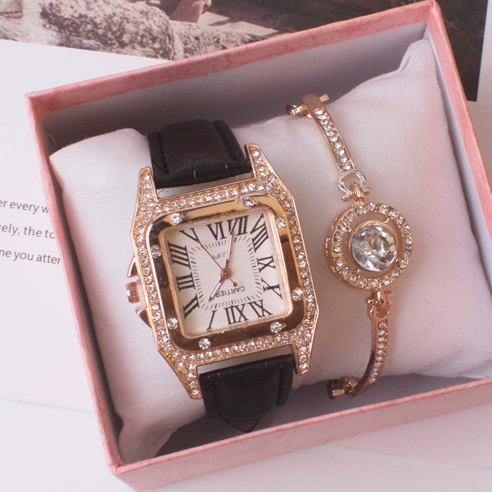 Vierkant Horloge Rhinestone Dames