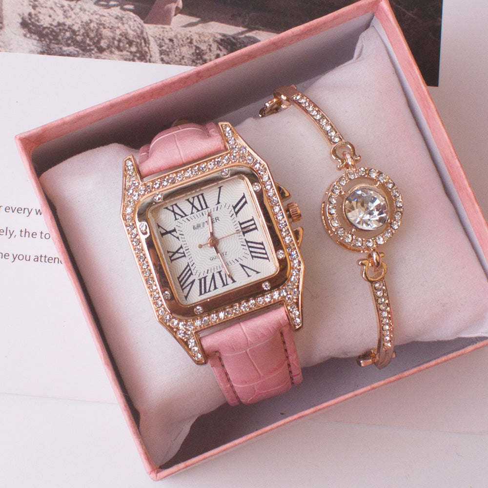 Vierkant Horloge Rhinestone Dames