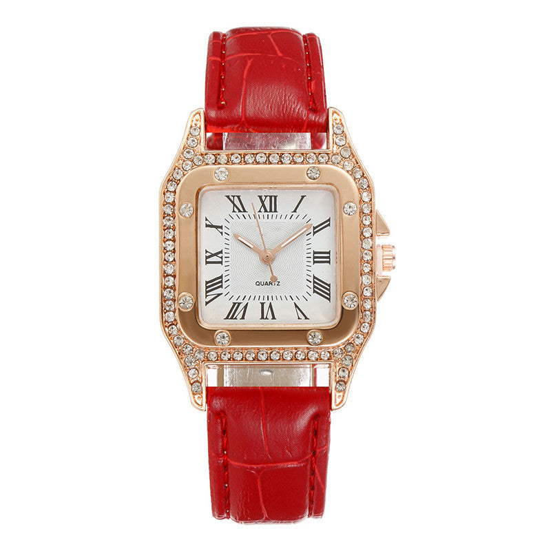 Vierkant Horloge Rhinestone Dames