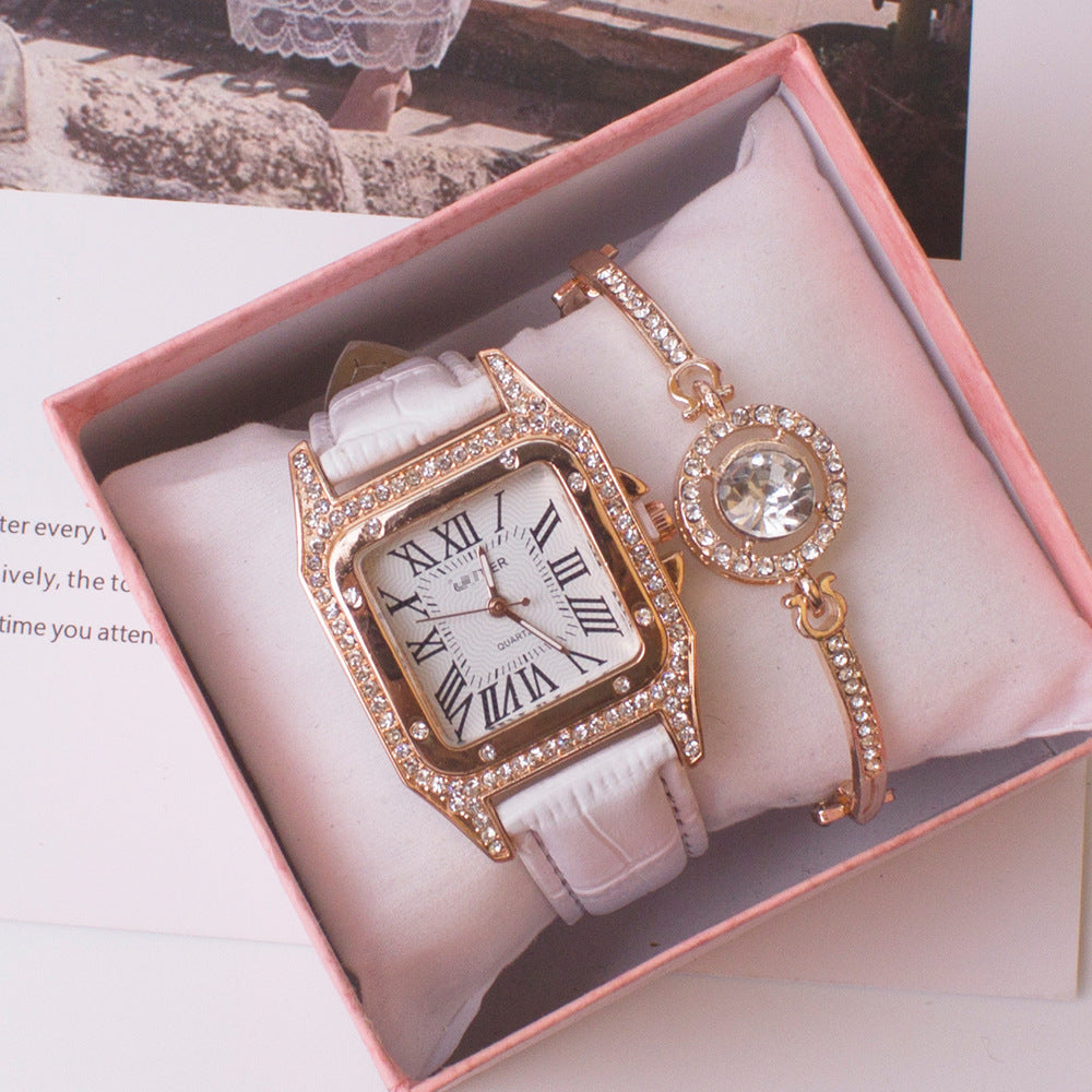 Vierkant Horloge Rhinestone Dames