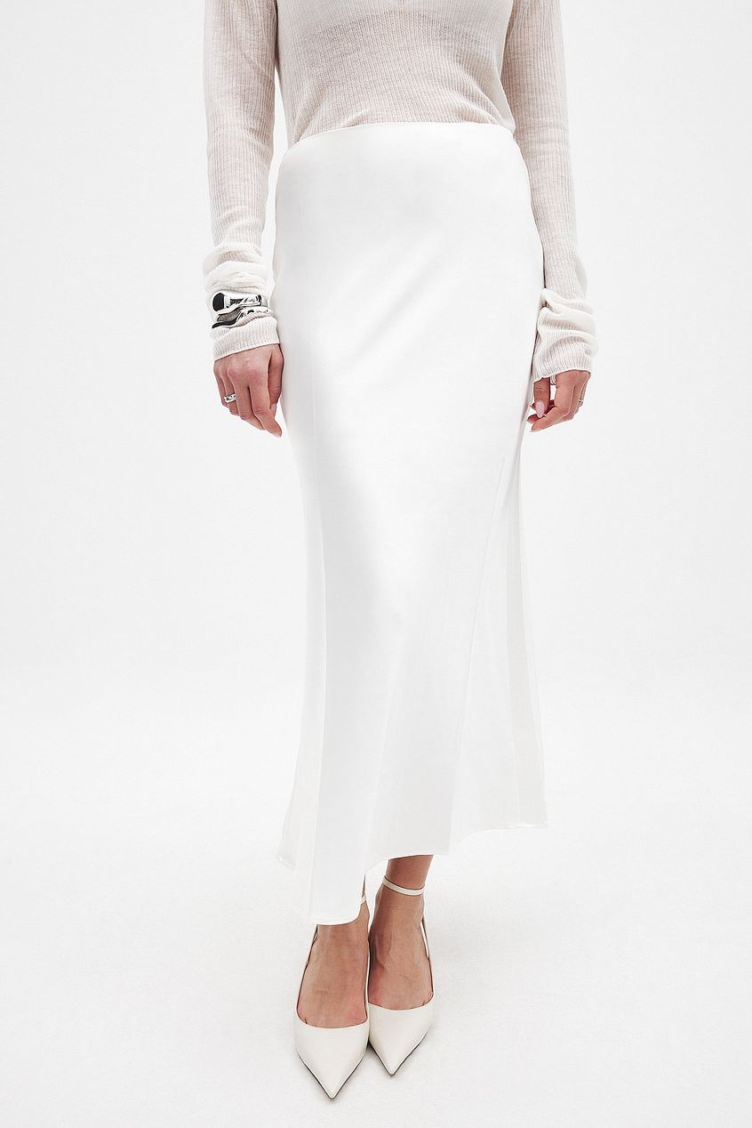 Satin Midi Skirt