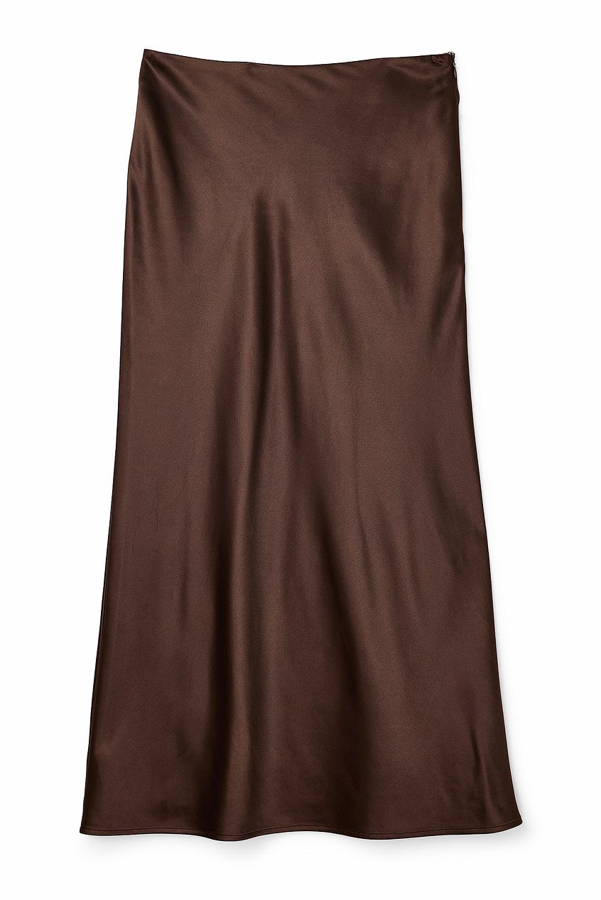 Satin Midi Skirt