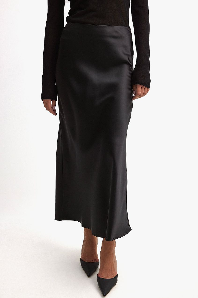 Satin Midi Skirt