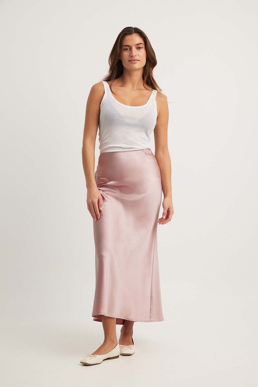 Satin Midi Skirt