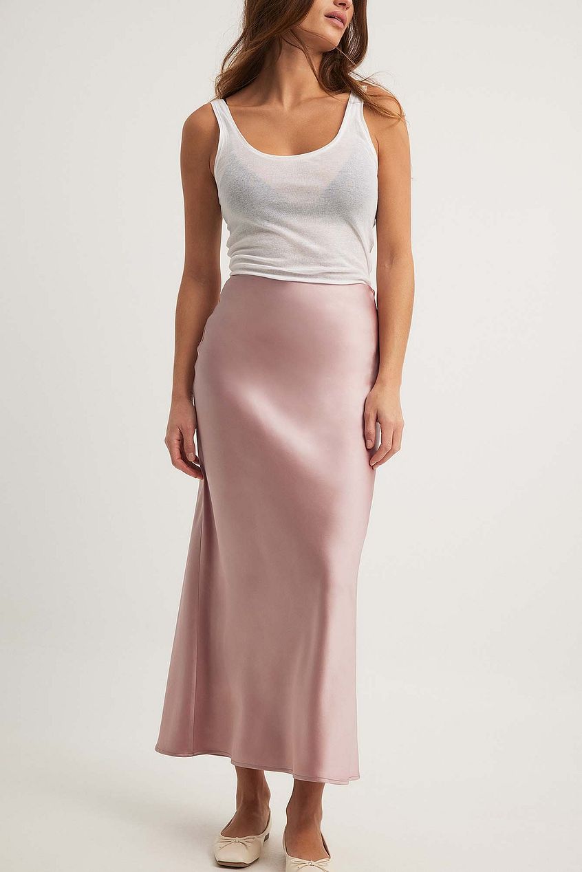 Satin Midi Skirt