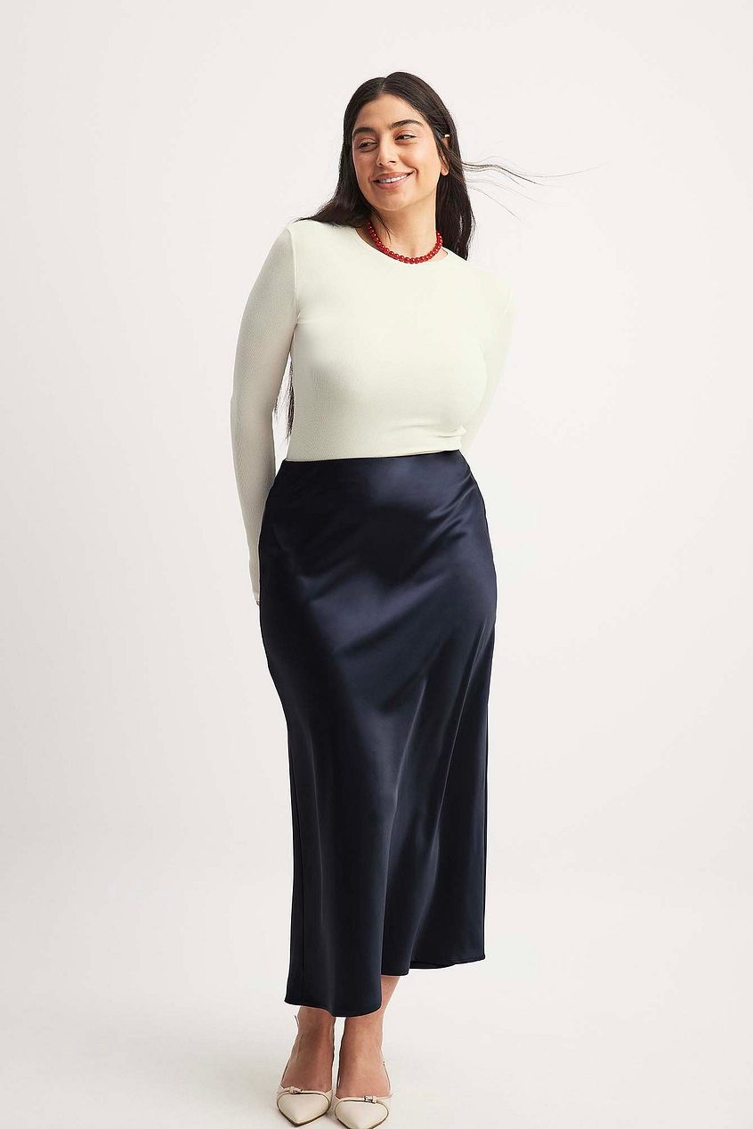 Satin Midi Skirt