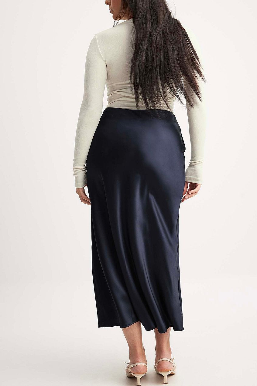 Satin Midi Skirt