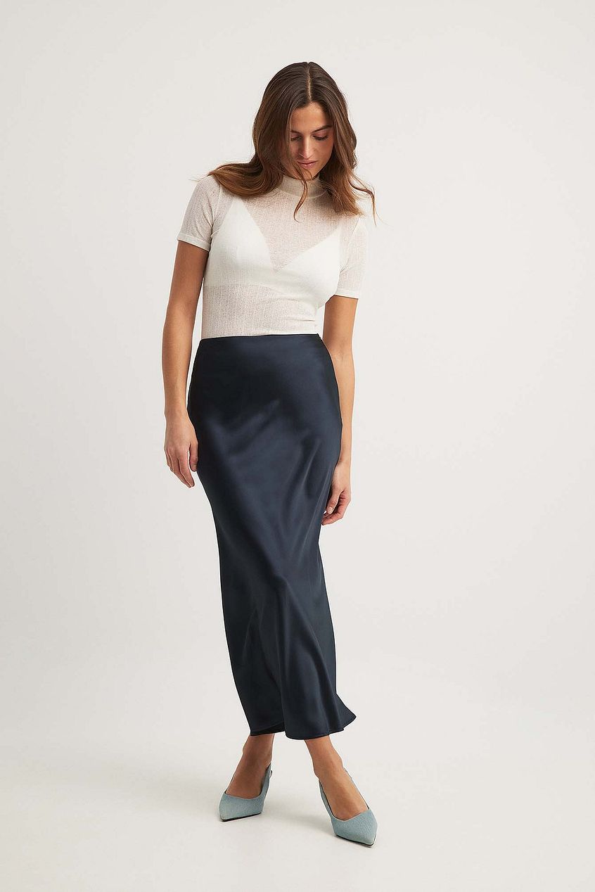 Satin Midi Skirt