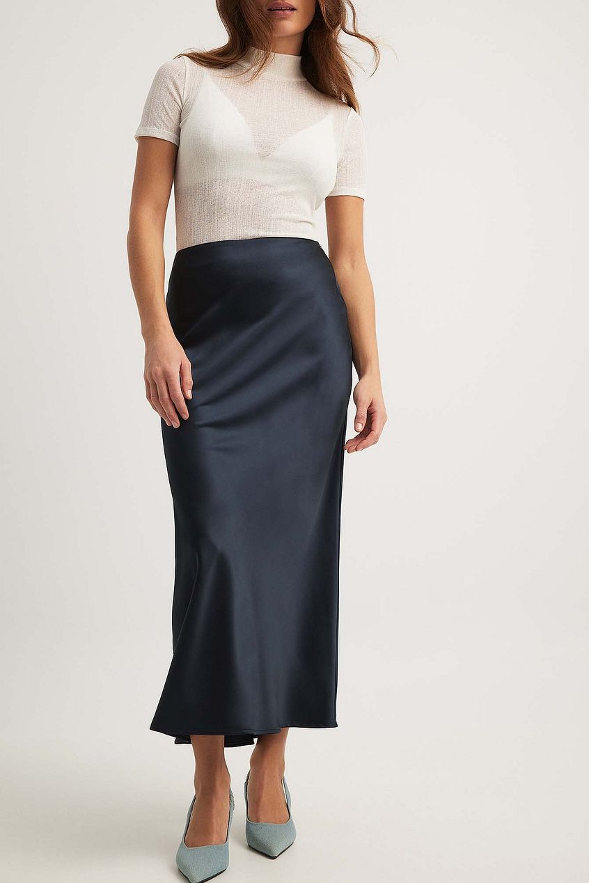 Satin Midi Skirt