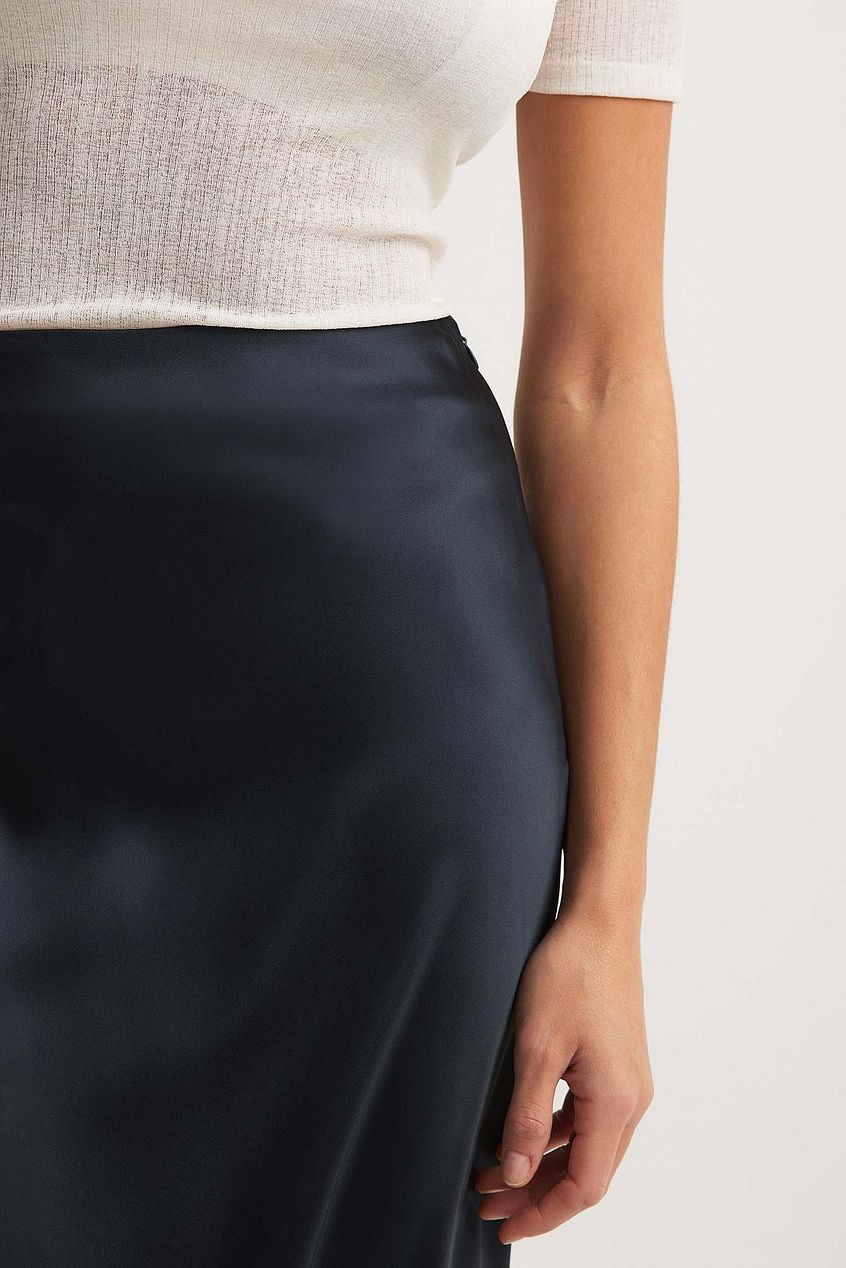 Satin Midi Skirt