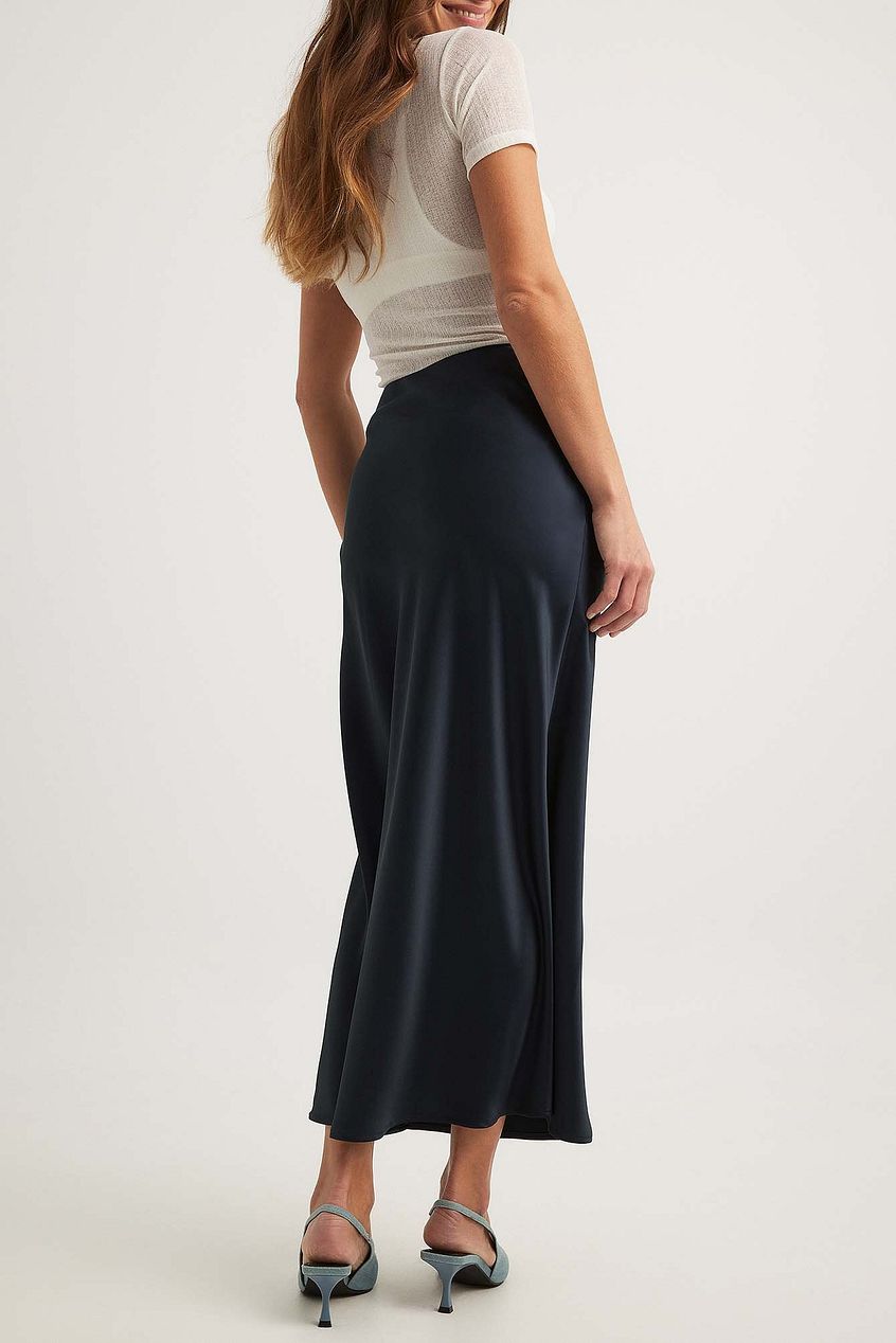 Satin Midi Skirt